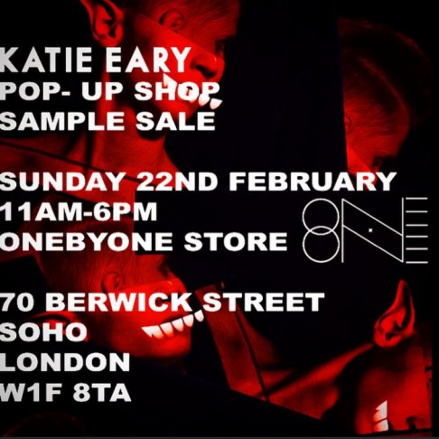 Katie Eary sample sale and popup shop