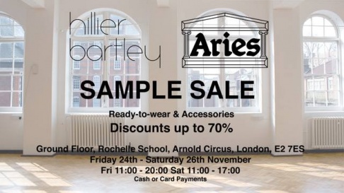 Hillier Bartley x Aries Sample Sale
