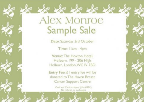 Alex Monroe sample sale