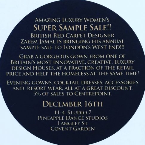 Zaeem Jamal's Super Sample Sale