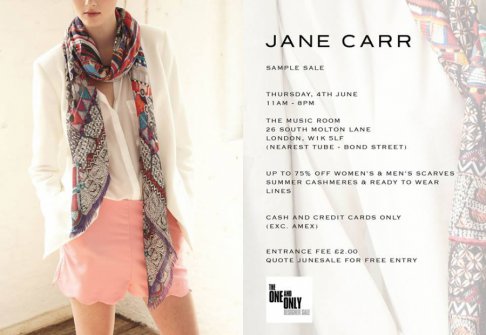 Jane Carr sample sale