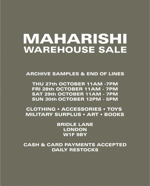 Maharishi Warehouse Sale