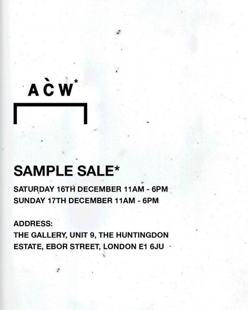 A-COLD-WALL Sample Sale - 2