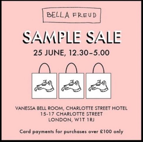 Bella Freud sample sale