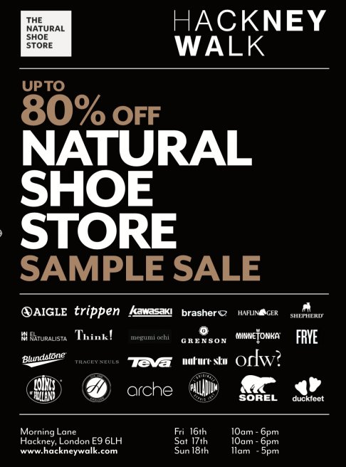 The Natural Shoe Store Sample Sale