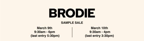 Brodie Sample Sale