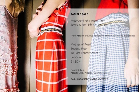 Mother of Pearl sample sale