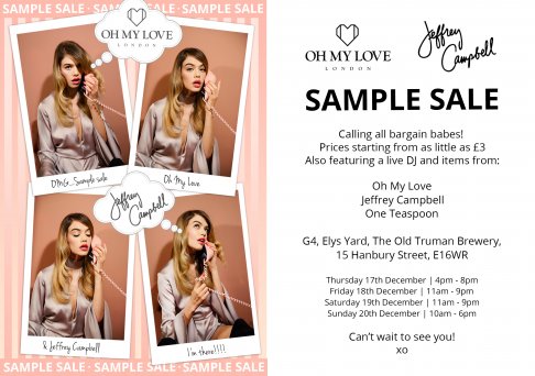 Oh My Love London Sample Sale 