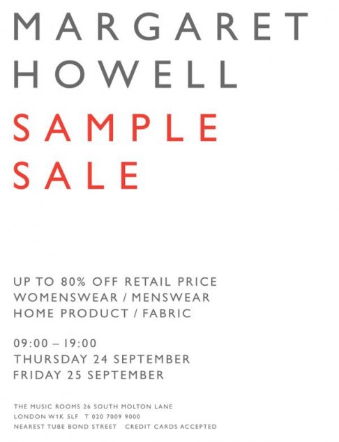 Margaret Howell sample sale