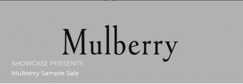 Mulberry sample sales