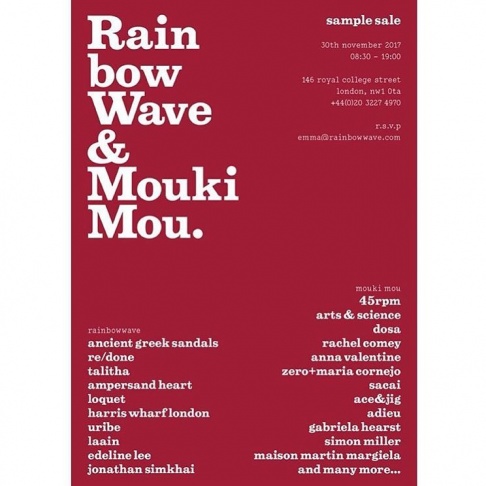 Rainbowwave and Mouki Mou Sample Sale