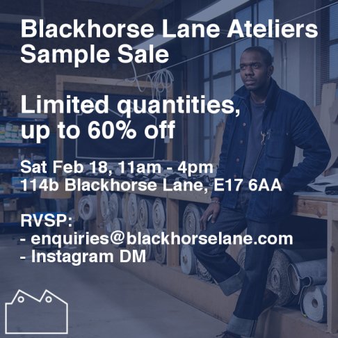 Sample Sale Blackhorse Lane Atlelier 