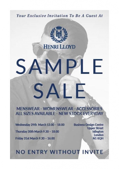 Henri Lloyd sample sale
