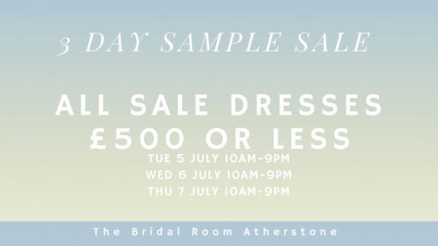 The Bridal Room Atherstone 3-Day Sample Sale