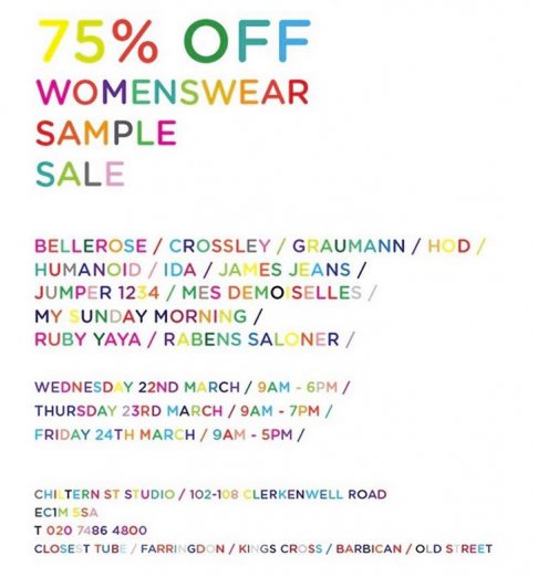 Chiltern Street Studio sample sale