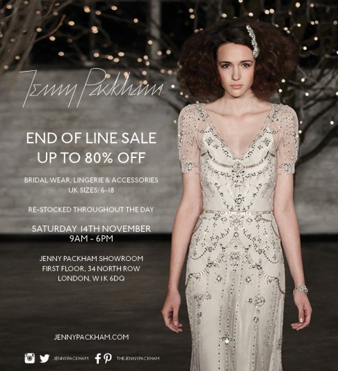 Jenny Packham bridal end of line sale