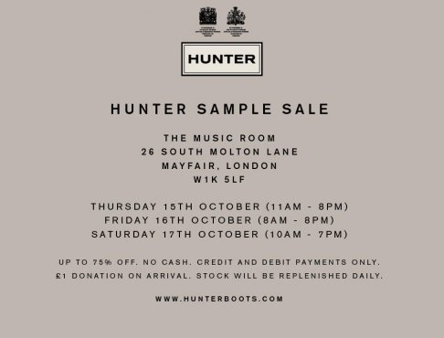 Hunters Boots Sample Sale