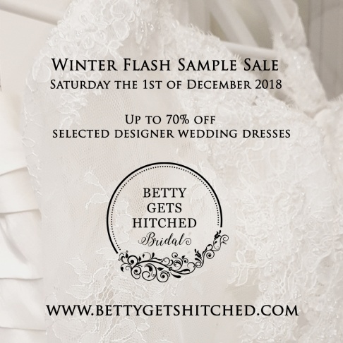 Winter Flash wedding dress sample sale