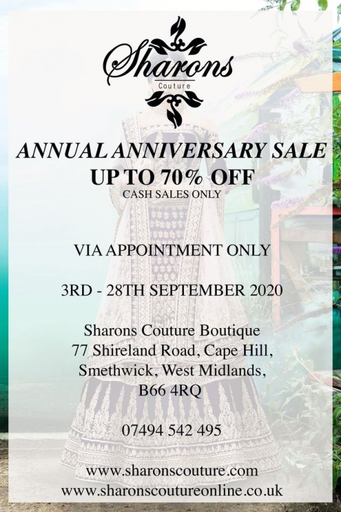 Sharons Couture Annual Anniversary Sale