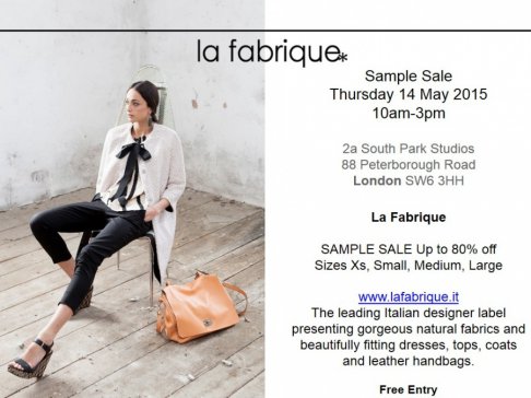 La Fabrique WOMENSWEAR SAMPLE SALE