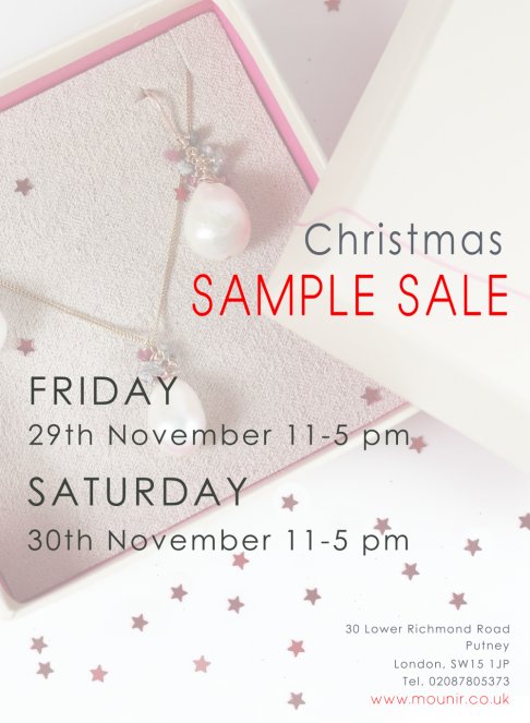 Mourin London Christmas Sample Sale