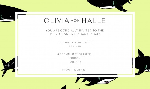 Olivia von Halle sample sale