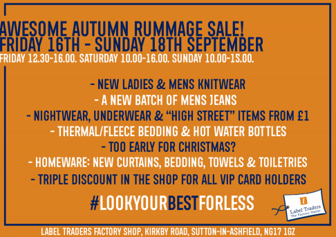 Label Traders Autumn Rummage Sale