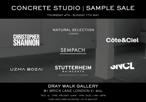 Concrete Studio Sample Sale