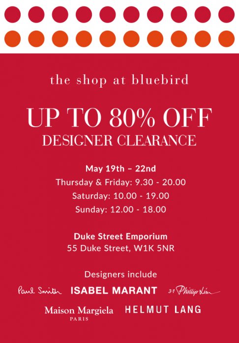 The Shop at Bluebird Designer Clearance Sale