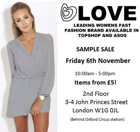 LOVE SAMPLE SALE - THIS FRIDAY 