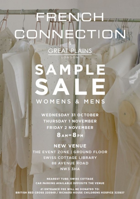 French Connection & Great Plains men's & women's Sample Sale
