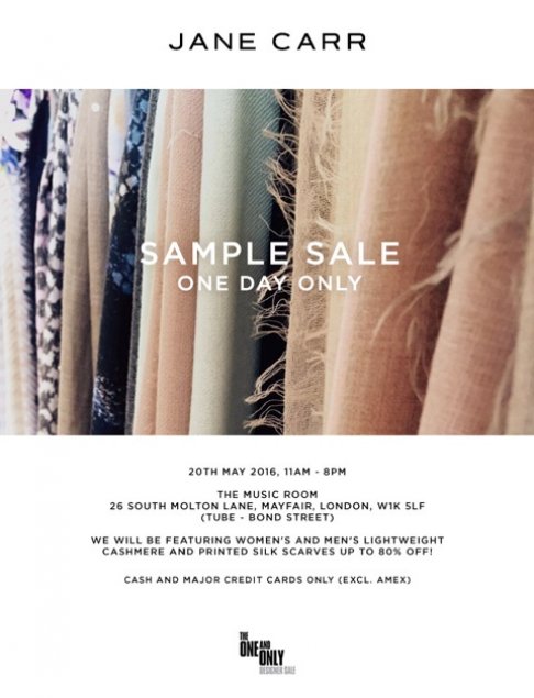 Jane Carr sample sale