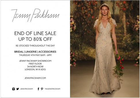 Jenny Packham end of line Bridal sale