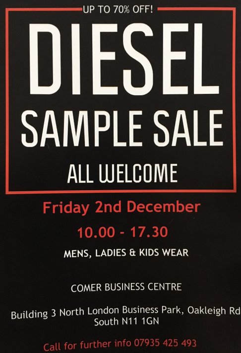 Diesel Sample Sale