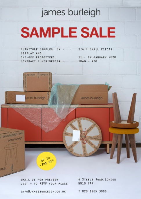 James Burleigh Contemporary Furniture Sample Sale! 
