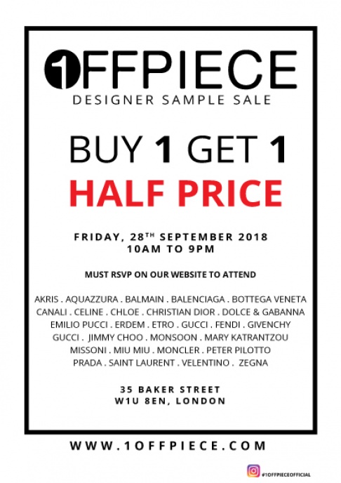 1offpiece.com Sample Sale