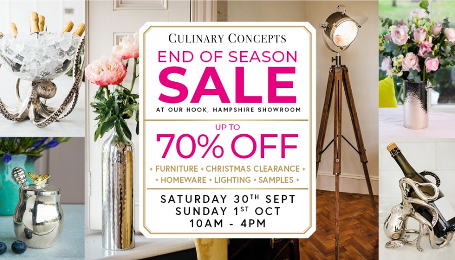 Culinary Concepts End of Season Sample SALE - Save up to 70% off 