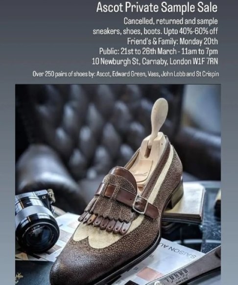 Ascot Shoes Private Sample Sale