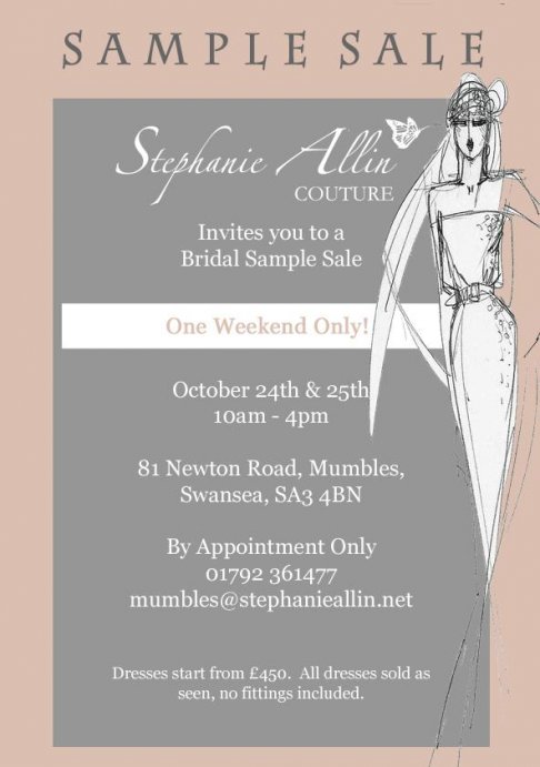 Stephanie Allin bridal sample sale