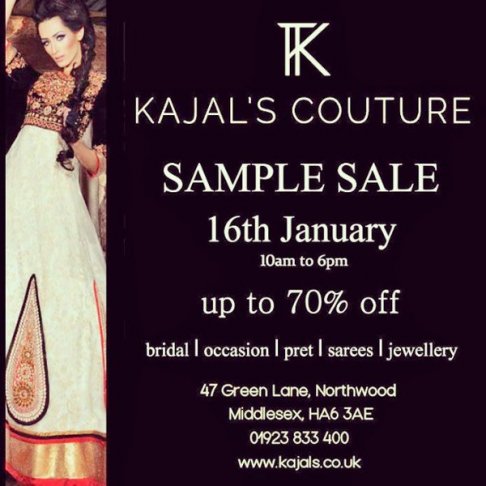 Kajal's Couture sample sale