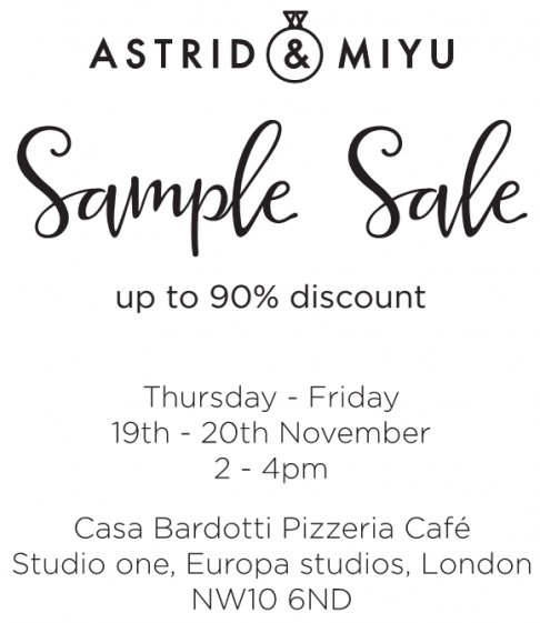 Astrid & Miyu sample sale (jewellery)