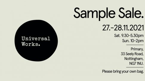 Universal Works Sample Sale