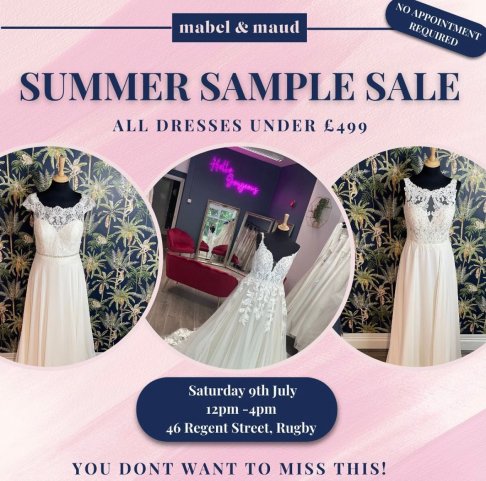 Mabel & Maid Bridal Summer Sample Sale