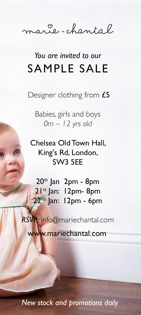 Marie-Chantal Designer Kidswear and Baby Sample Sale