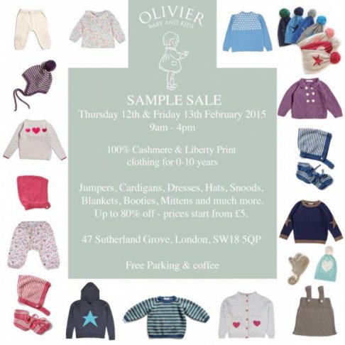 Olivier baby and kids sample sale
