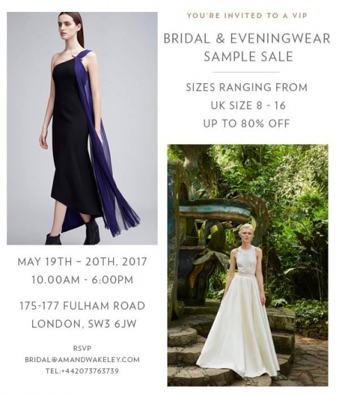 Bridal and Eveningwear Sample Sale Amanda Wakeley