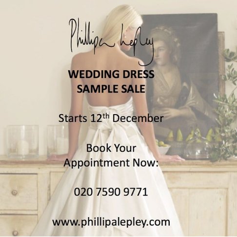 Phillipa Lepley wedding dress sample sale