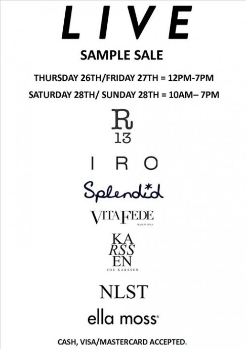 Live Fashion Sample Sale