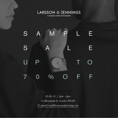 Larsson and Jennings Sample Sale