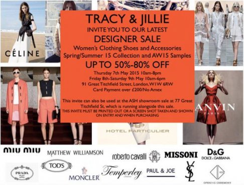 Designer sale by Tracy & Jillie